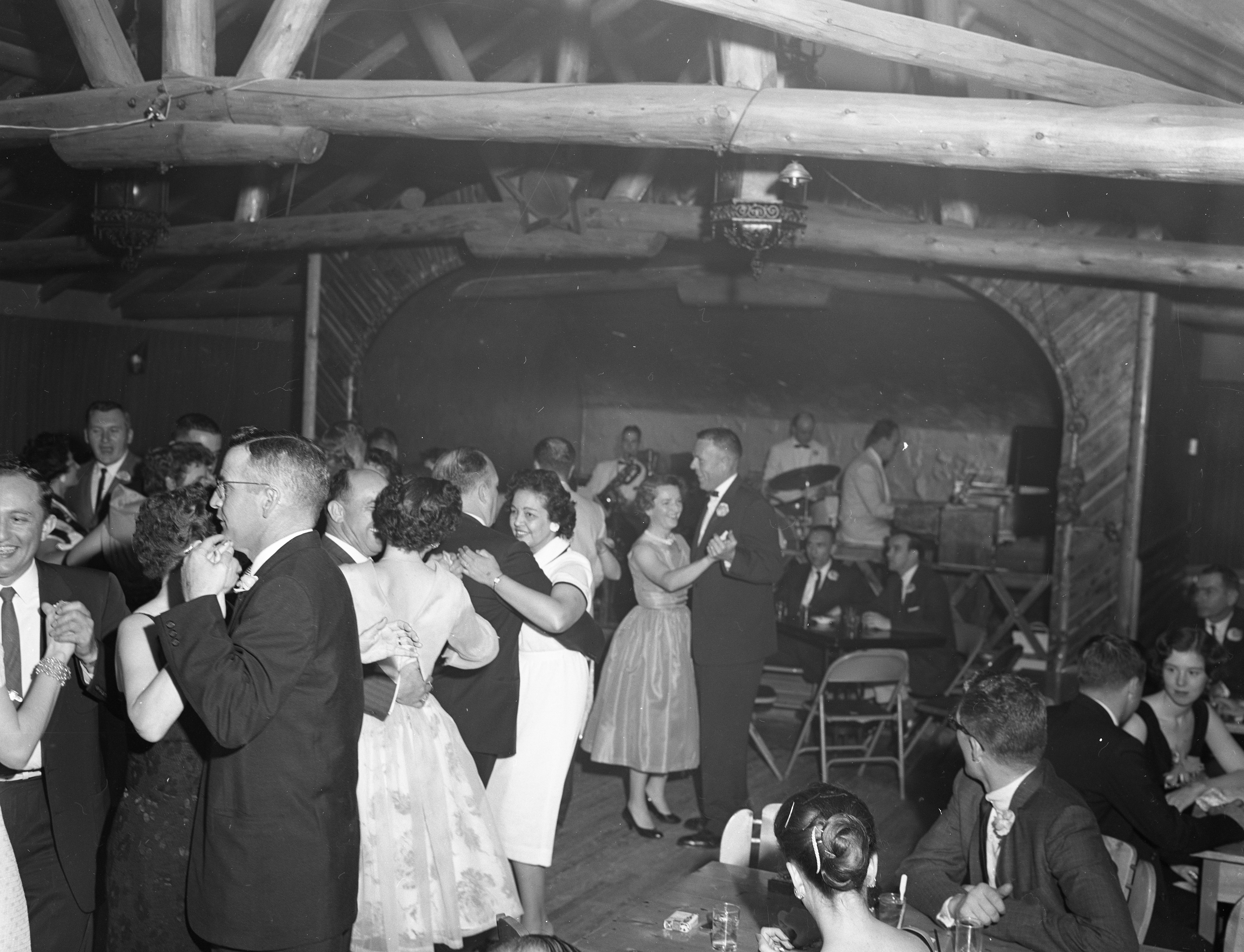 Convair employees and others dancing at the event.