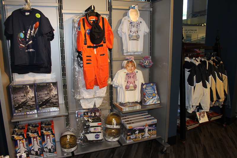 Astronaut Suits Hanging in the Store