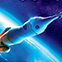 Icon image for Above and Beyond featuring a boeing rocket flying into space.